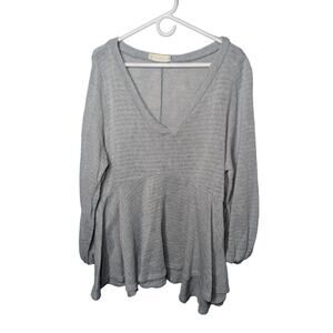 A Beautiful Soul Sweater Blue V Neck Size B 2X 20-22